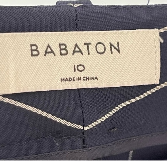 BABATON Modesto Pant Pinstripe, high-waisted trouser Navy / White size 10 - Picture 2 of 10